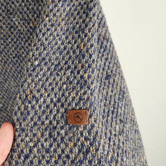Tommy Bahama Merino Wool Linen Alpaca Multicolored Knit Shawl Collar Sweater M - Picture 7 of 10
